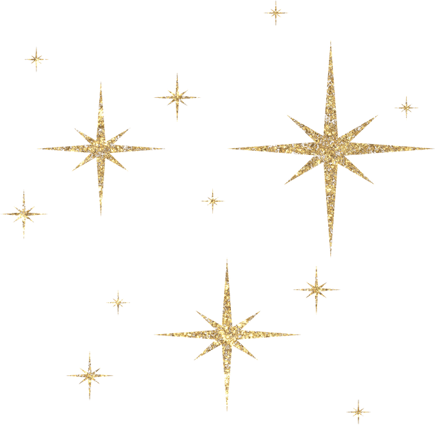 Glitter Gold Star